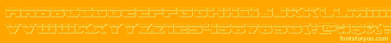 Dekarangerbullet Font – Yellow Fonts on Orange Background