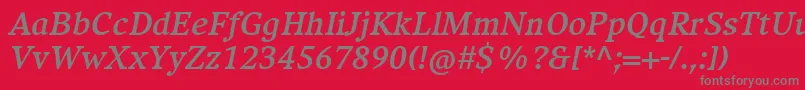 CompatilExquisitLtComBoldItalic Font – Gray Fonts on Red Background