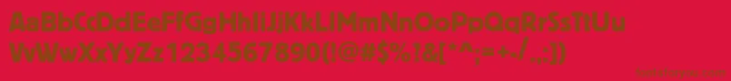 Blocc Font – Brown Fonts on Red Background