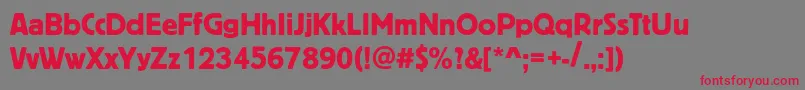 Blocc Font – Red Fonts on Gray Background