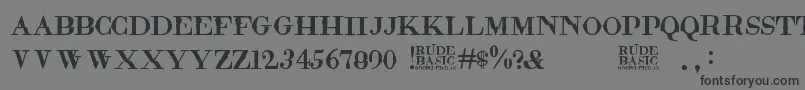 RudeBasic Font – Black Fonts on Gray Background