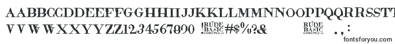 RudeBasic-fontti – Alkavat R:lla olevat fontit