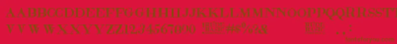 RudeBasic Font – Brown Fonts on Red Background