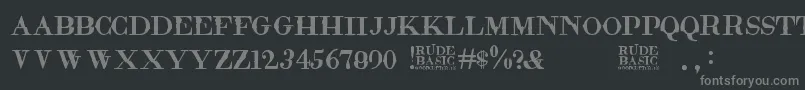 En savoir plus sur la police RudeBasic Police RudeBasic – polices grises sur fond noir