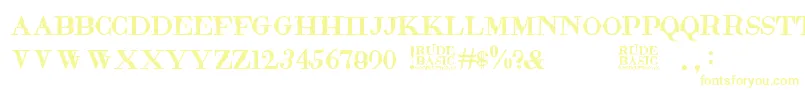 Шрифт RudeBasic – жёлтые шрифты