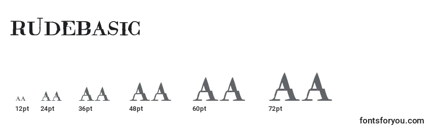 RudeBasic Font Sizes