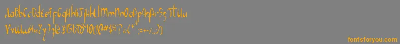 XaphanIiCondensed Font – Orange Fonts on Gray Background