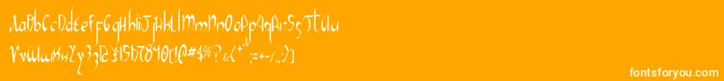XaphanIiCondensed Font – White Fonts on Orange Background