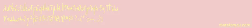 XaphanIiCondensed Font – Yellow Fonts on Pink Background