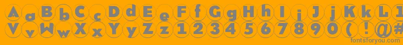 Brixrm Font – Gray Fonts on Orange Background