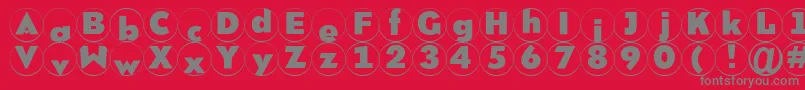 Brixrm Font – Gray Fonts on Red Background