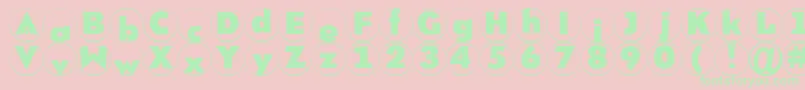 Brixrm Font – Green Fonts on Pink Background