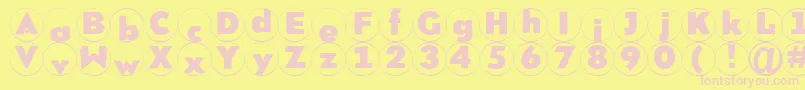 Brixrm Font – Pink Fonts on Yellow Background