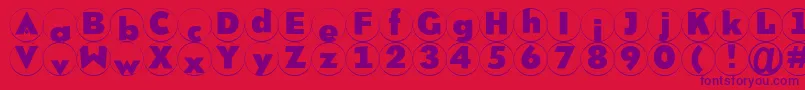 Brixrm Font – Purple Fonts on Red Background