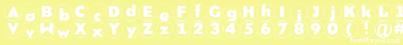 Brixrm Font – White Fonts on Yellow Background