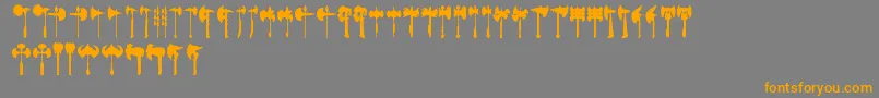 AxeForWarrior Font – Orange Fonts on Gray Background
