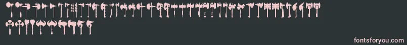 AxeForWarrior Font – Pink Fonts on Black Background