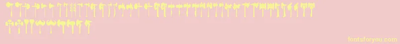 AxeForWarrior Font – Yellow Fonts on Pink Background