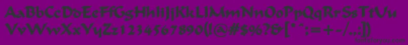 FlatBrushBold-Schriftart – Schwarze Schriften auf violettem Hintergrund