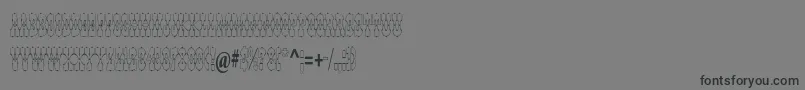 PepperwoodstdOutline Font – Black Fonts on Gray Background