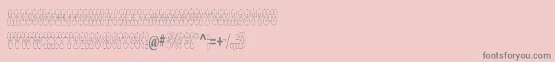 PepperwoodstdOutline Font – Gray Fonts on Pink Background