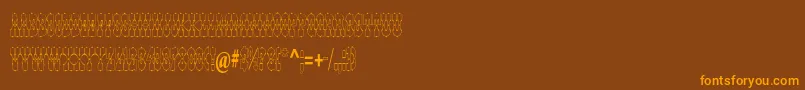 PepperwoodstdOutline Font – Orange Fonts on Brown Background