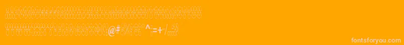 PepperwoodstdOutline Font – Pink Fonts on Orange Background