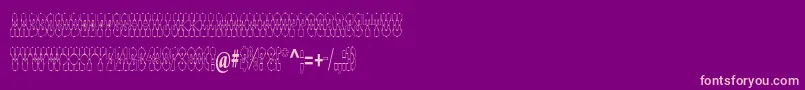 PepperwoodstdOutline Font – Pink Fonts on Purple Background