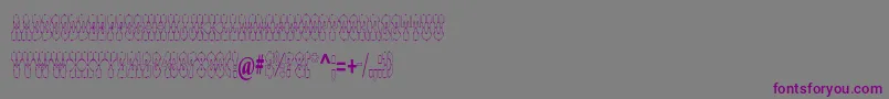 PepperwoodstdOutline Font – Purple Fonts on Gray Background