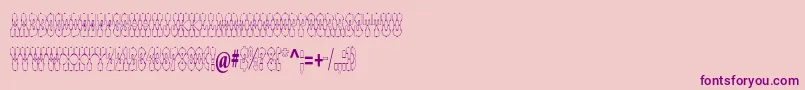 PepperwoodstdOutline Font – Purple Fonts on Pink Background