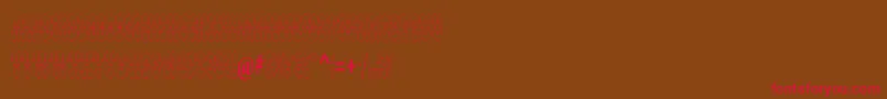 PepperwoodstdOutline Font – Red Fonts on Brown Background