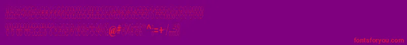 PepperwoodstdOutline Font – Red Fonts on Purple Background