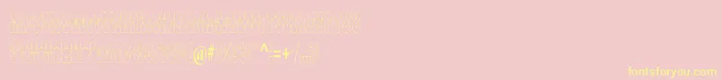 PepperwoodstdOutline Font – Yellow Fonts on Pink Background