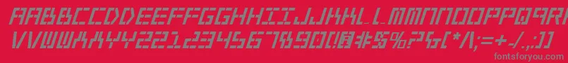 Y2kv2bi Font – Gray Fonts on Red Background