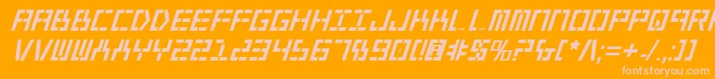 Y2kv2bi Font – Pink Fonts on Orange Background