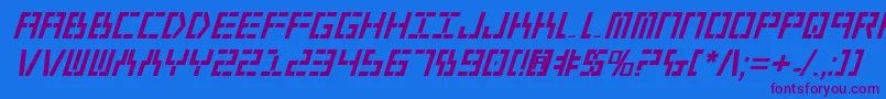 Y2kv2bi Font – Purple Fonts on Blue Background