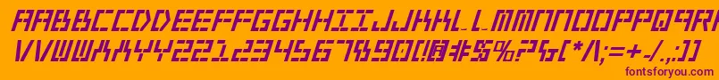 Y2kv2bi Font – Purple Fonts on Orange Background