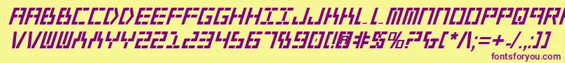 Y2kv2bi Font – Purple Fonts on Yellow Background