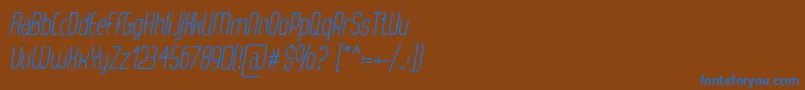 ThorupSansItalic Font – Blue Fonts on Brown Background