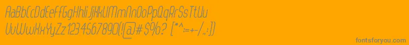 ThorupSansItalic Font – Gray Fonts on Orange Background