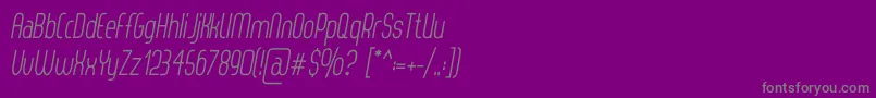 ThorupSansItalic Font – Gray Fonts on Purple Background