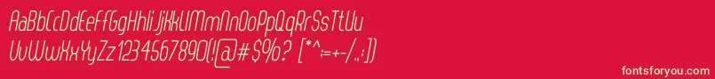 ThorupSansItalic Font – Green Fonts on Red Background