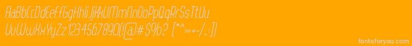 ThorupSansItalic Font – Pink Fonts on Orange Background