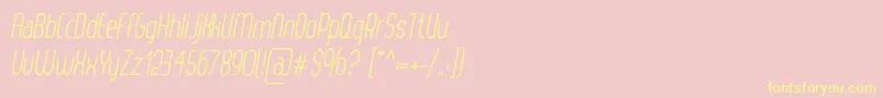 ThorupSansItalic Font – Yellow Fonts on Pink Background