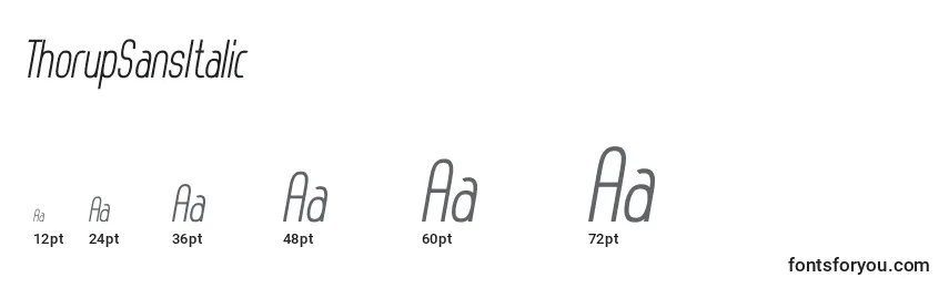 ThorupSansItalic Font Sizes