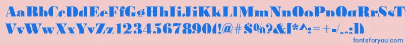 BodoniskylineRegular Font – Blue Fonts on Pink Background