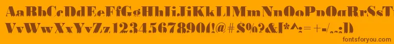 BodoniskylineRegular Font – Brown Fonts on Orange Background