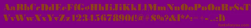 BodoniskylineRegular Font – Brown Fonts on Purple Background