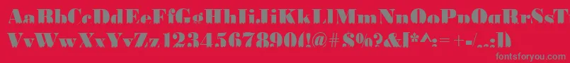 BodoniskylineRegular Font – Gray Fonts on Red Background