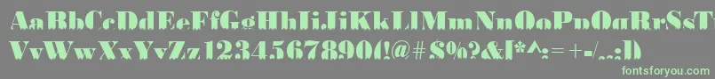 BodoniskylineRegular Font – Green Fonts on Gray Background